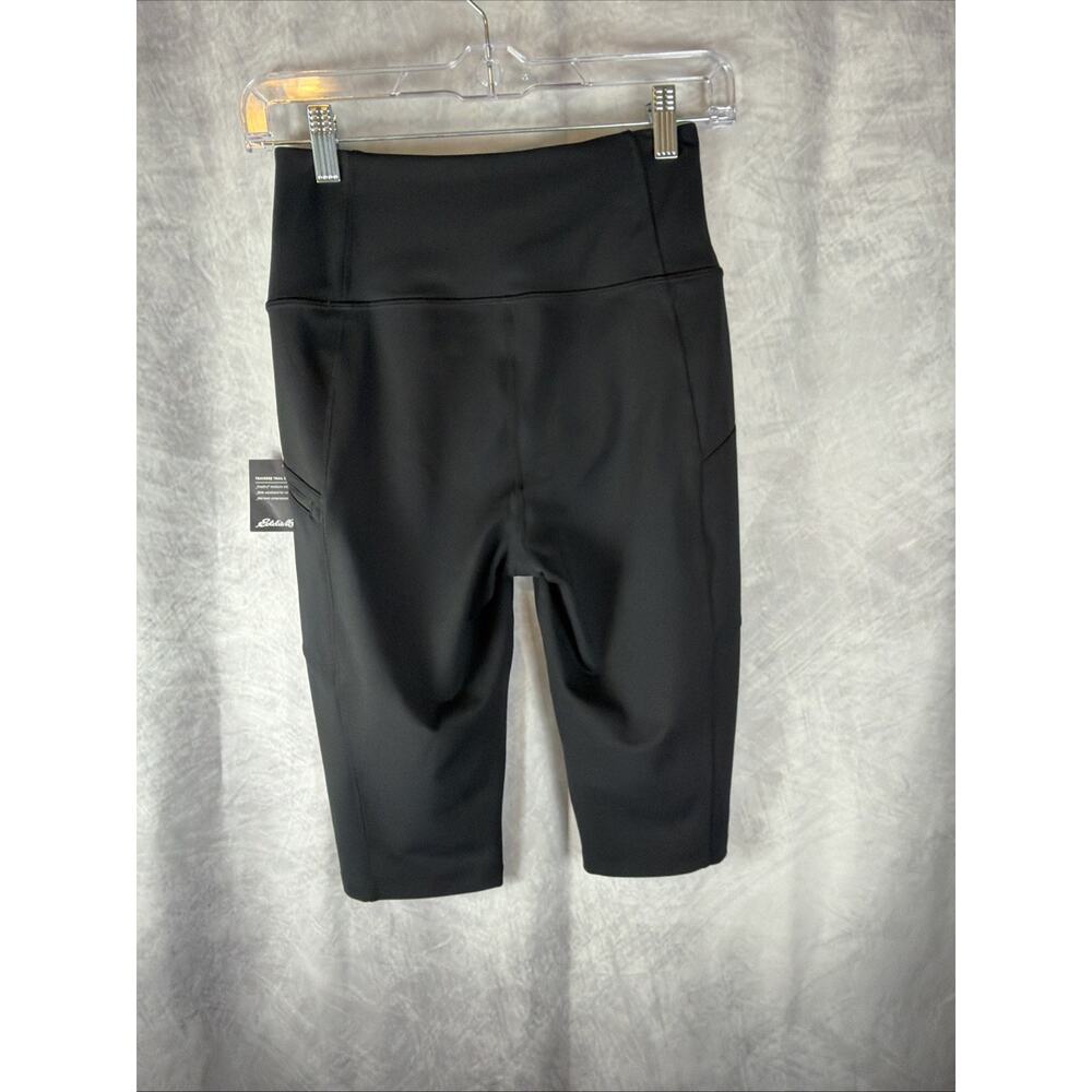 Eddie Bauer Traverse Trail Knee Shorts Black XS High Rise Compression Hiking NWT - Picture 8 of 9